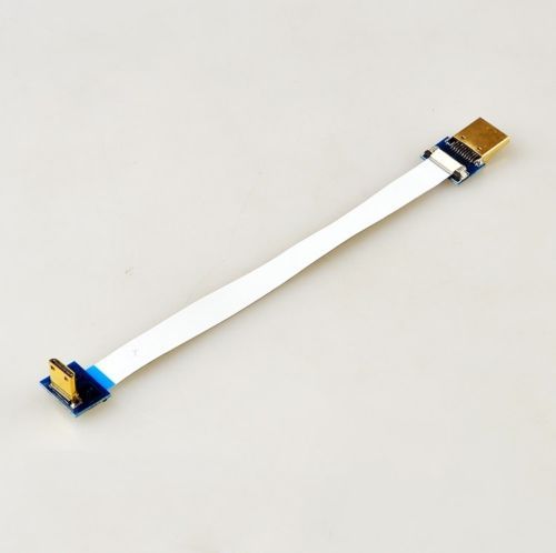 New 30cm Right Angle Mini HDMI to HDMI Flexible Flat Ribbon Cable for ...