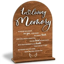 Memorial Table Sign For Wedding Wedding Wooden Decorations For Reception Sympath