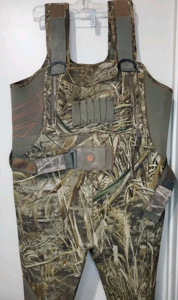 Game Winner Camo NEOPRENE 800g Thinsulate Ultra Chest High Waders w/ Boots Sz 13 - Image 2 of 4