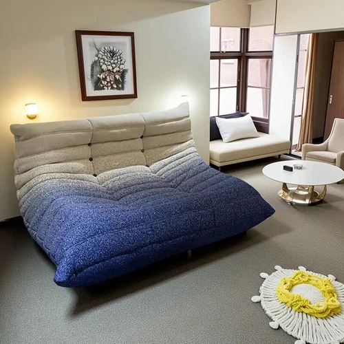 Tatami Sofa Gradient-colored Sofa Love Seat Beanbag Chair Caterpillar Lazy Sofa - Picture 1 of 9