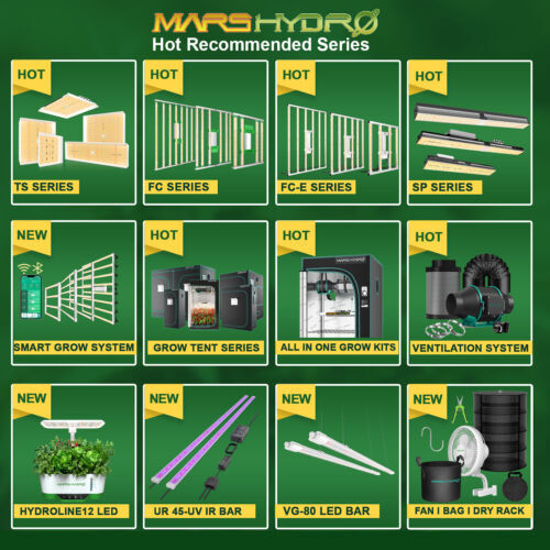 2PC Mars Hydro TS 600 100W LED Grow Light Full Spectrum for 2x2FT Indoor Plants