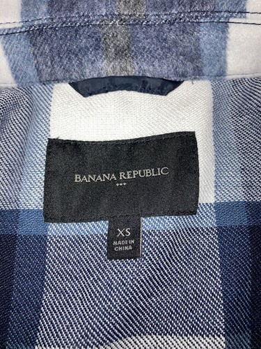 Banana Republic Women's Brushed Flannel Shirt Jacket Shacket Size XS - 第 7/12 張圖片