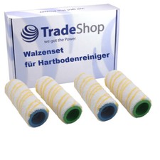 Walzenset Reinigungswalze Bürste (4x) gelb für Kärcher FC 3, FC 5, FC 7 Cordless