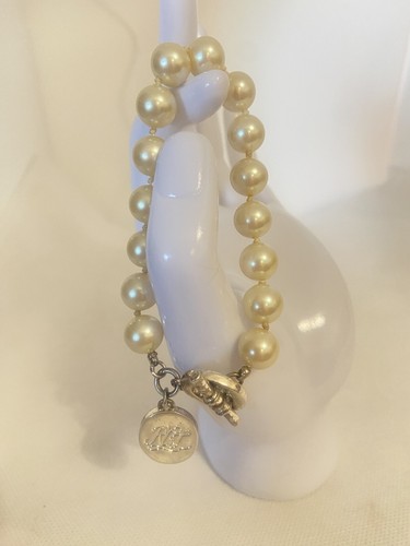 Ralph Lauren Armband weiß Kunstperlen 7 12 Zoll