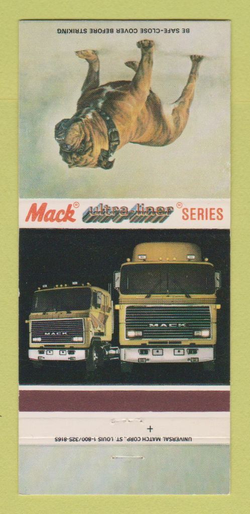Matchbook Cover - Mack Semi Trucks Ulta Liner 30 Strike-image