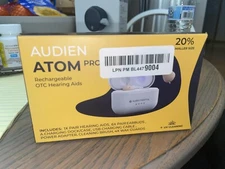 Audien ATOM PRO 2 Wireless Rechargeable OTC Hearing Aid Open Box Great