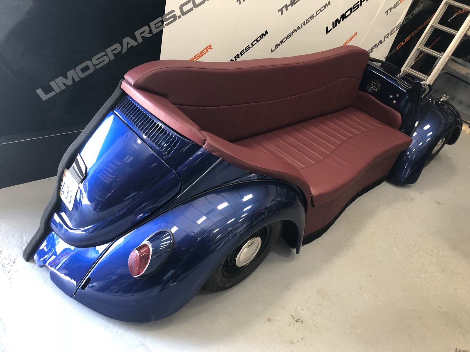 Custom Classic VW Beetle Sofa Bespoke Built Booth Seating For Cinema