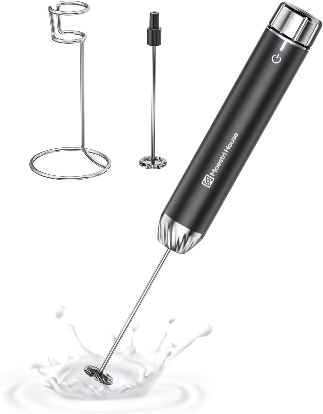 Maestri House Rechargeable Milk Frother with Stepless Speed Control
