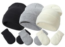 Toddler Beanie Hat and Mittens Set Baby Girl Hat Newborn Hat Toddler Winter W...