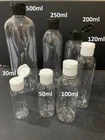 30ml 50ml 100ml PET PLASTIC BOTTLES BLACK/WHITE FLIP TOP UK SUPPLIER FREE SHIP