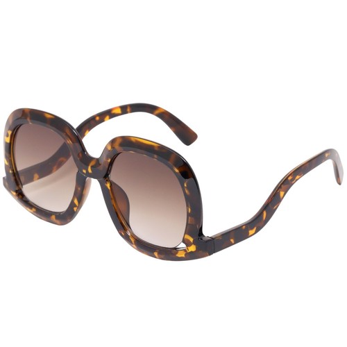 Oversized Oval Sunglasses Butterfly Down Temple Women Swan Arm Sun Glasses - Picture 17 of 40
