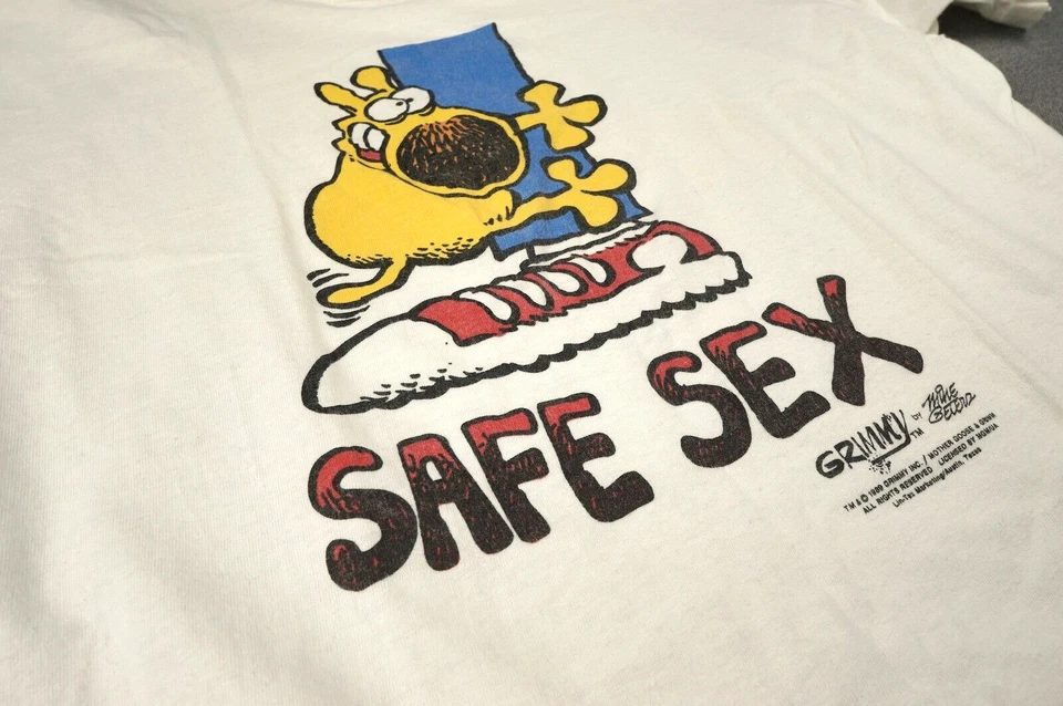 复古 Grimmy 衬衫男式大号 80 年代 Mother Goose & Grimm Safe 性图案 T 恤 🔥 — 第 4/4 张图片