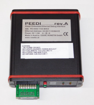 Ronetix PEEDI JTAG Emulator Unit Power Embedded Ethernet Debug Interface Module