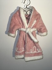 American Girl Emily Chenille Pink White Robe-No Hanger