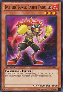 Battlin' Boxer Rabbit Puncher - SHSP-EN007 - Common - 1st Edition x3 - Near Mint