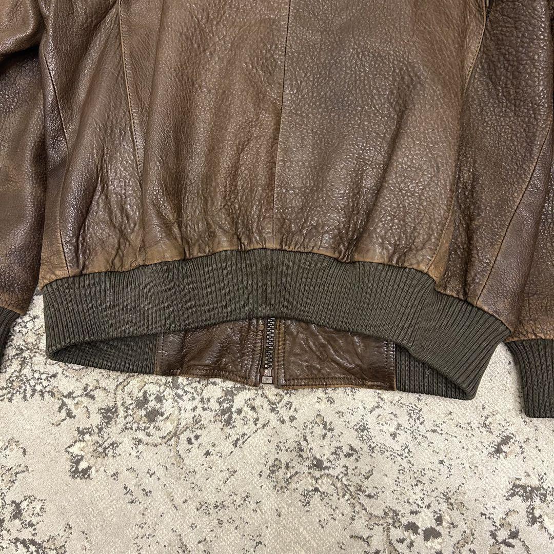 Vintage Leather Jacket Short Length 90's Brown Sheep size L Vintage Leather Jacket Short Length 90's Brown Sheep size L