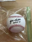 Y.A. TITTLE SIGNED ROML BASEBALL WITH HOF 71 INSCRIPTION With JSA STICKER NoCARD