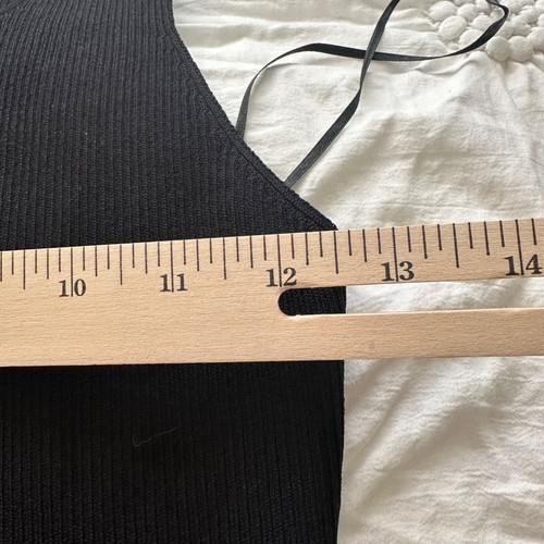 Fashion Nova gelb & schwarz Elsie Midikleid Streifenmuster V-Ausschnitt Gr. L Neu mit Etikett - Bild 9 von 11