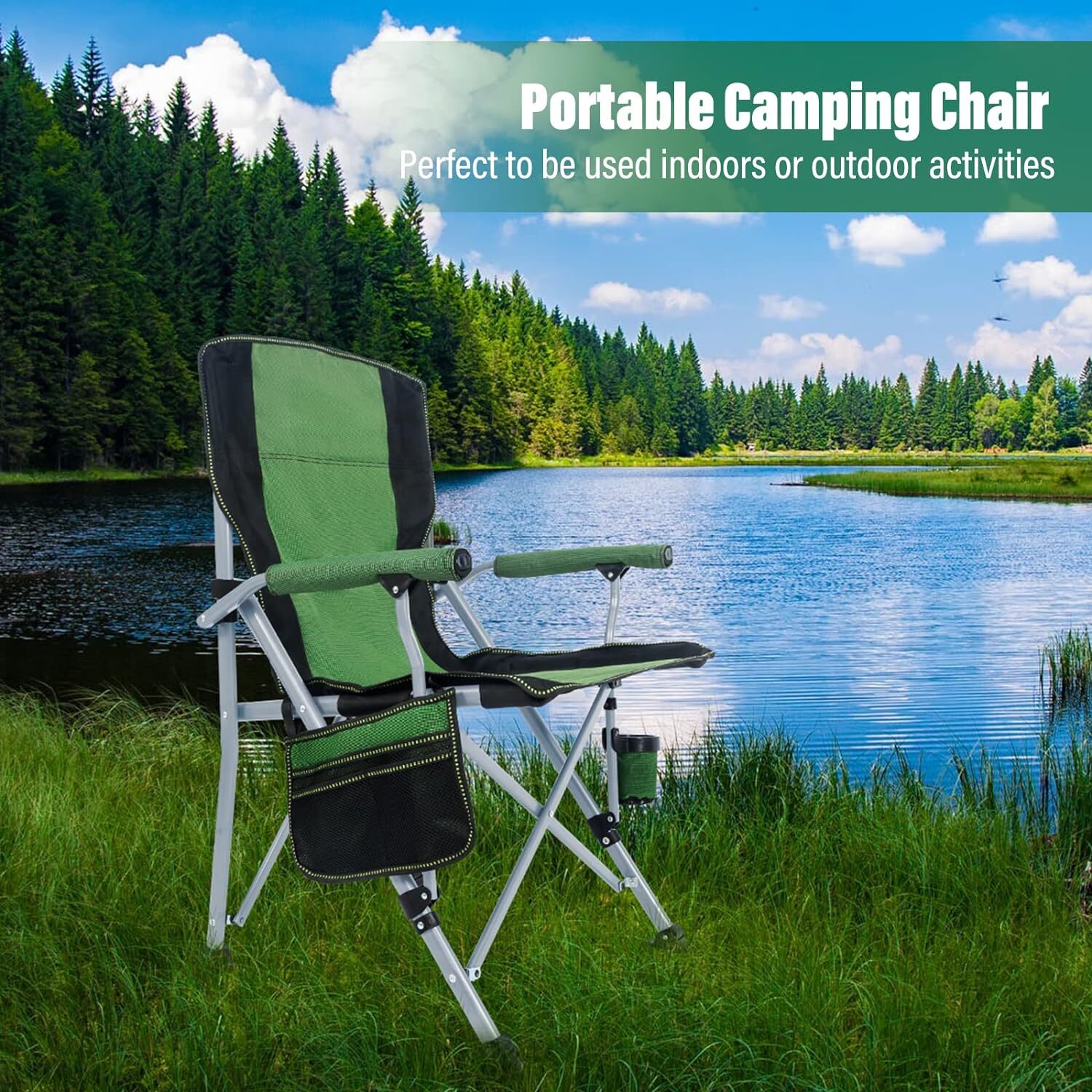 Heavy Duty Foldable Camping Chair for Outdoor Beach and Travel