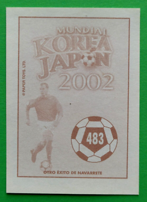 2002 Navarrete Korea Japan World Cup FIFA Face STICKER #483