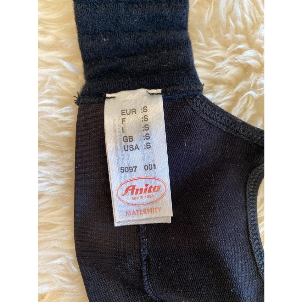 Sujetador de maternidad de enfermería elástico sin costuras Anita talla pequeña punto negro 5097 Foto 4 de 4