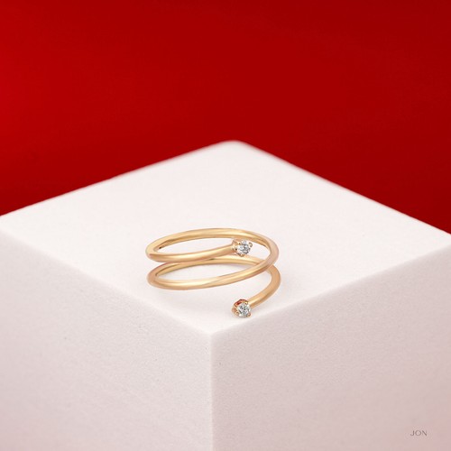 14K Gold Natural Diamond Wrap Ring Size-3-8 US-Gift For Her Jewelry - Picture 6 of 14