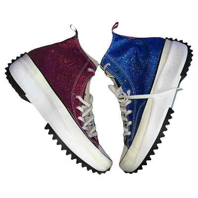 JW Anderson Converse Glitter High Top Platform Sneakers Size 11.5 New