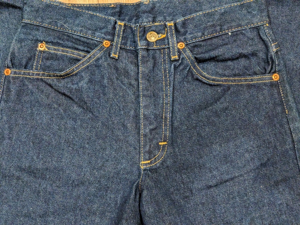 70'S  Lee  ぽん!!! NWT Vintage 70s Lee Riders MR Blue Denim Jeans 28 x 29 USA