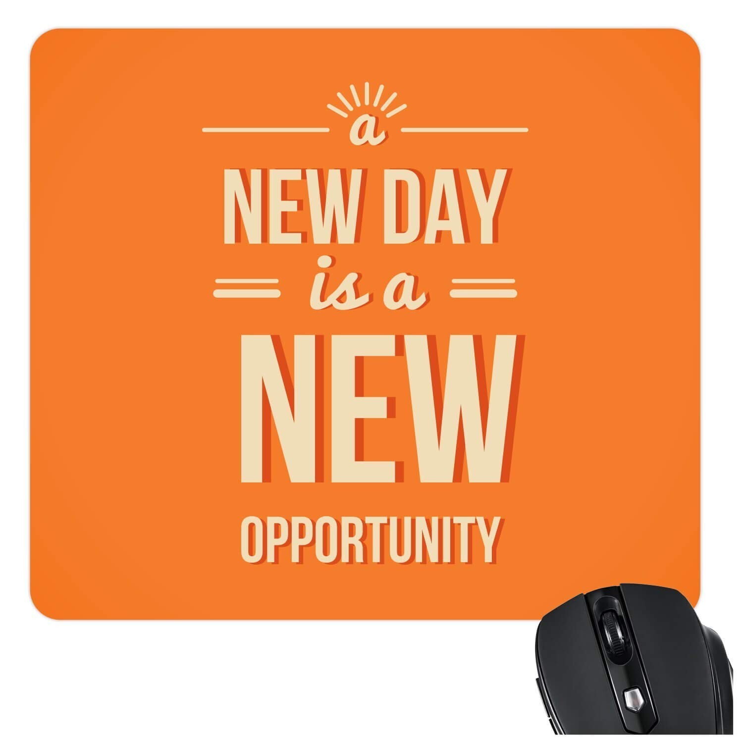 Motivational Quote Mouse Pad - Non-Slip Rubber Base or Custom Design  -image