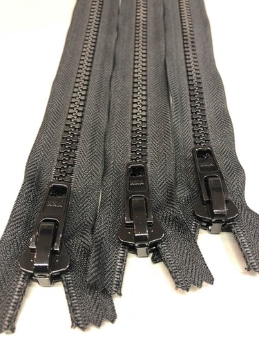 CREMALLERA CERRADA EXTREMO YKK NEGRO TODAS LAS TALLAS PLÁSTICO SIN ÓXIDO NO 10 PESOS GRUESO REINO UNIDO - Imagen 9 de 12