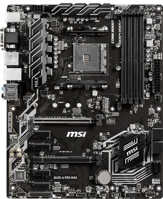 MSI B450-A PRO MAX Socket AM4 AMD B450 USB3.2 Gen2 ATX Motherboard