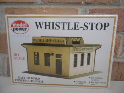 #444 Model Power Whistle-Stop Station Kit Ho Scale Kit Contains 42 Pieces