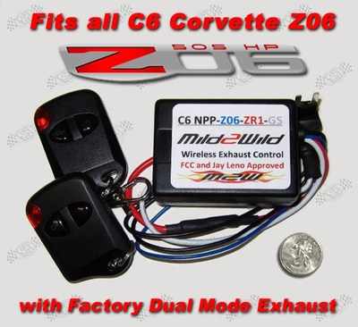 2006 - 2013 C6 Z06 Corvette Mild to Wild NPP Exhaust Control - FREE USA Shipping