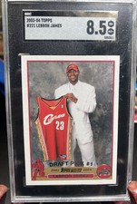 2003-04 Topps LEBRON JAMES Draft Pick Rookie RC #221 NM Near Mint SGC 8.5