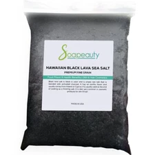 Hawaiian Black Lava Sea Salt Gourmet 100% Natural Premium Fine Grain