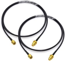2X SMA Male to Female RG174 Extension Cable 1M For Router Gateway Modem Cellular