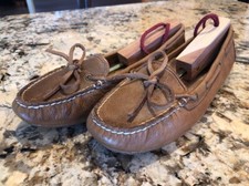 Abeo Biosystem Marilee Moccasins Flats Shoes Loafers Brown Tan Leather 7N