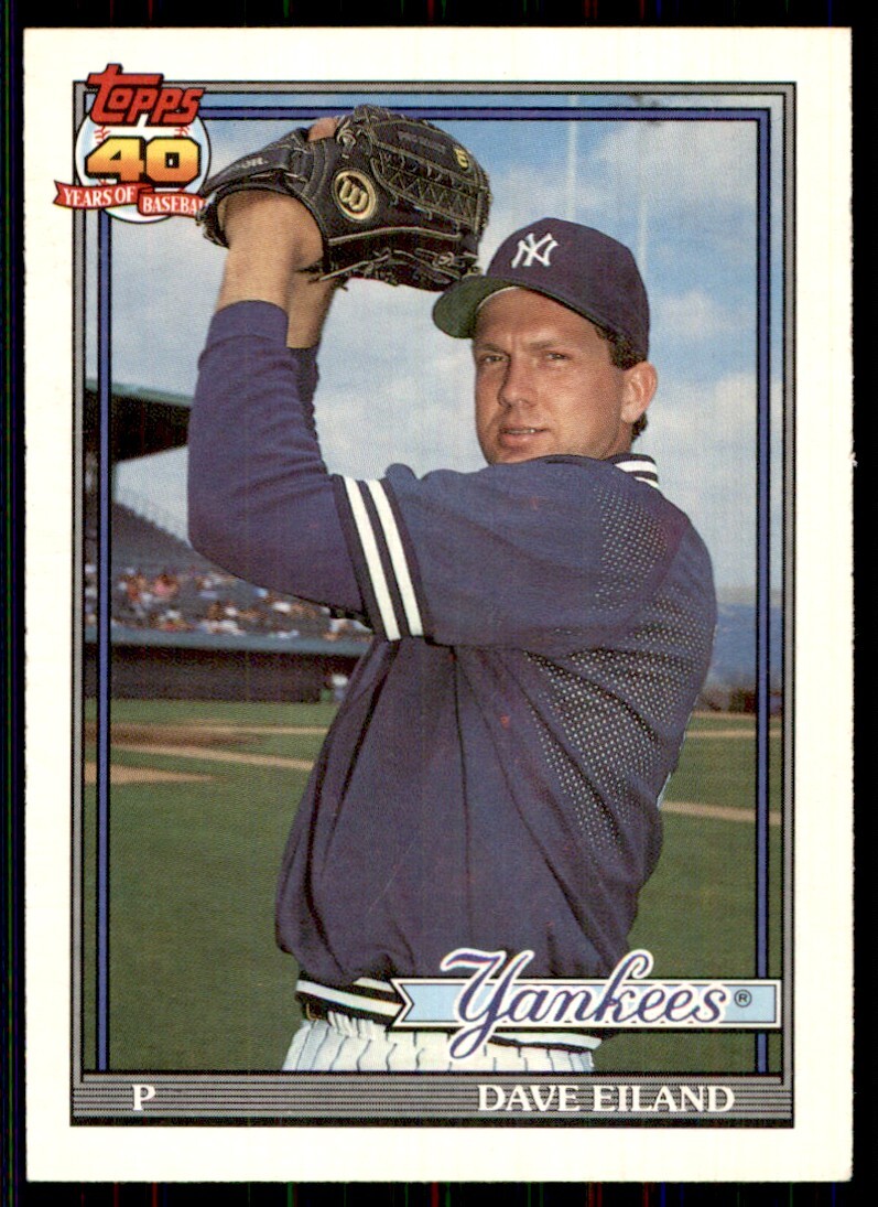 1991 O-Pee-Chee Dave Eiland New York Yankees #611