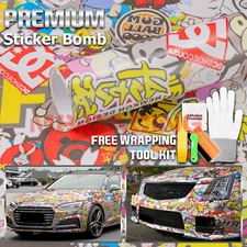【Sticker Bomb】 Vinyl Wrap Decal Film Graffiti Cartoon JDM USDM Sheet DIY #194