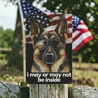 Vintage German Shepherd Dog Metal Sign Aluminum 8x12 Inch Funny Dog Lover Plaque