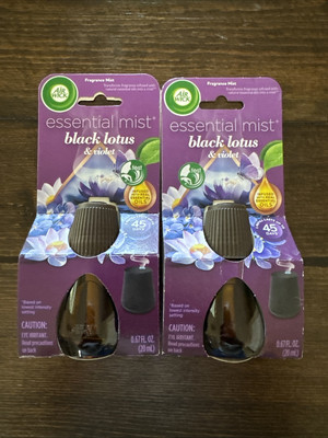 2 - Air Wick Essential Mist Black Lotus Violet Fragrance 0.67 Fl Oz Refills