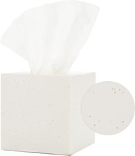 Simple Solid Ceramic Tissue Box Cover Square Tissue Holder Speckle