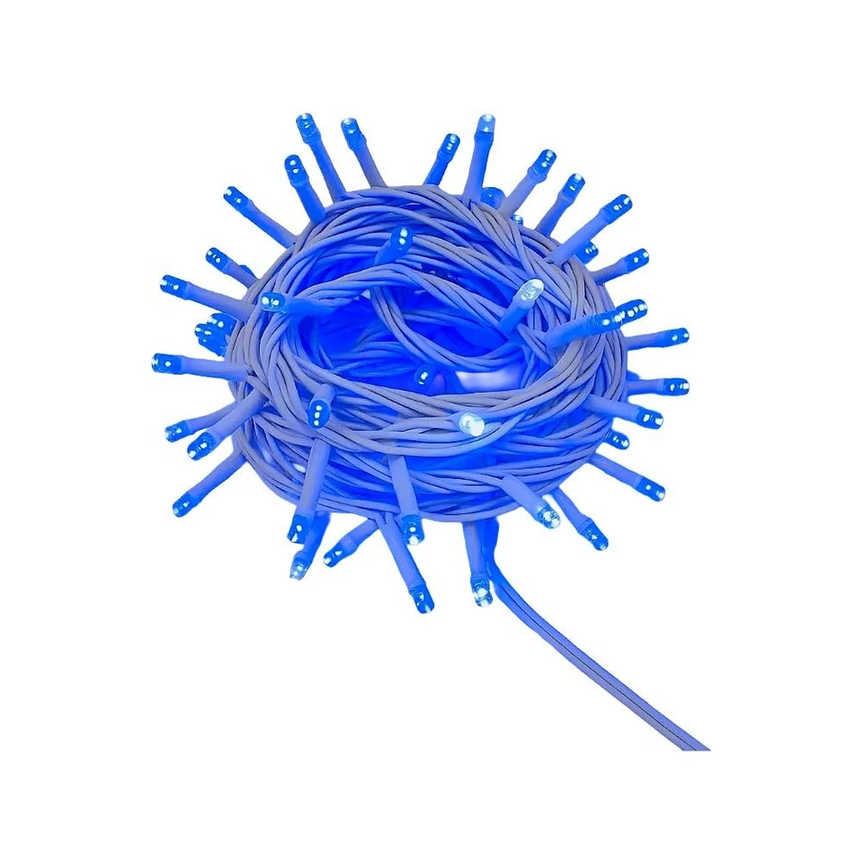 gloca Catena 300LED 30M Filo Bianco Flash Bianco IP65 (Luce Blu)