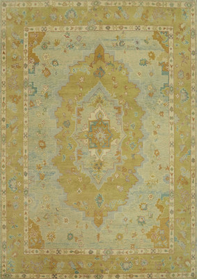  Handmade Transitional Oushak Turkish Area Rug 8x10 Ft Vegetable Dye Wool Carpet