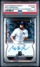2023 BOWMAN DRAFT CHROME PRSPCT AUTO #CDAMA MAX ANDERSON PSA 9