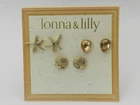Ladies Lonna and Lilly Base Metal Earrings Set