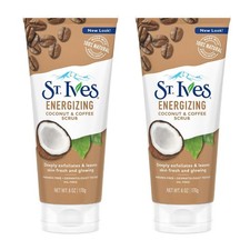 St. Ives Facial Scrub, Energizing Coconut  Coffee 6 Ounce Pack of 2 , A3791