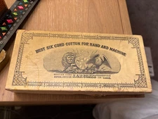 VINTAGE ◇ BEST SIX CORD FOR HAND & MACHINE SPOOL BOX ◇ J&P COATS ◇ ADVERTISING 