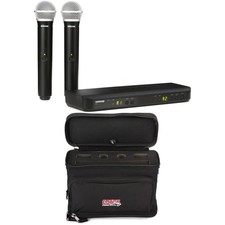 Shure BLX288/PG58 Dual Channel Wireless Handheld Microphone System with Bag -