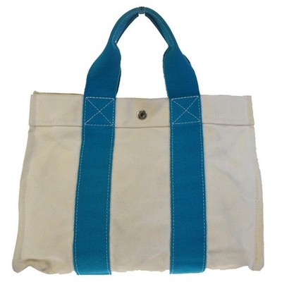 Hermes Bora Bora PM White Pantone Cotton Handheld Tote